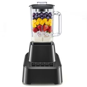 Professional Ice Cream Blender, Full-size Household Blender, Equipped With A 54-ounce Large-capacity Glass Cup (Option: Black)